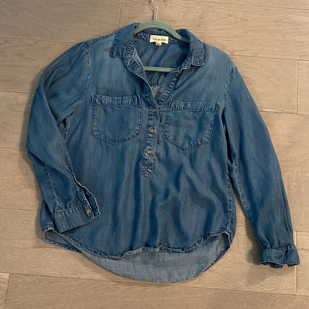 Cloth & Stone Chambray Denim Shirt